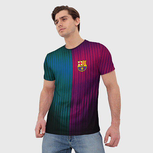 Мужская футболка Barcelona FC: Abstract 2018 / 3D-принт – фото 3