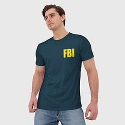 Футболка мужская FBI, цвет: 3D-принт — фото 2
