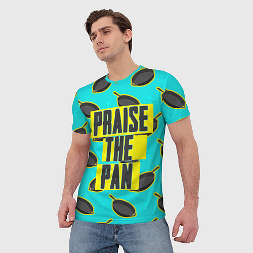Мужская футболка Praise The Pan / 3D-принт – фото 3