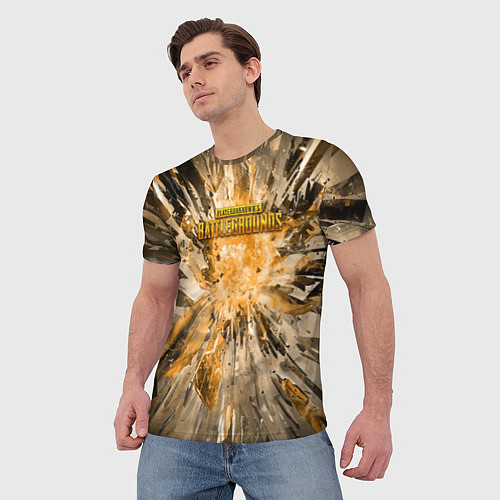 Мужская футболка PUBG: Abstract Explode / 3D-принт – фото 3