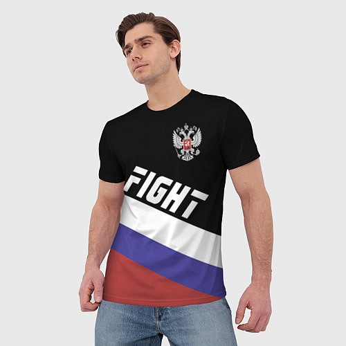 Мужская футболка Fight Russia / 3D-принт – фото 3