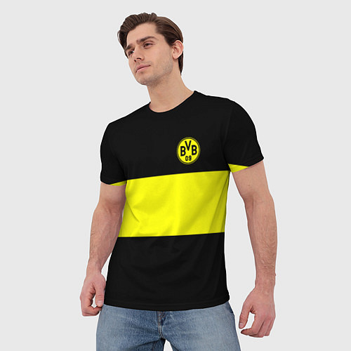 Мужская футболка Borussia 2018 Black and Yellow / 3D-принт – фото 3