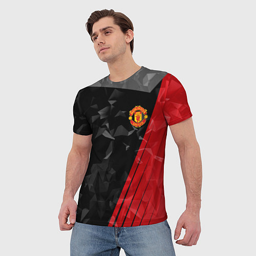 Мужская футболка FC Manchester United: Abstract / 3D-принт – фото 3