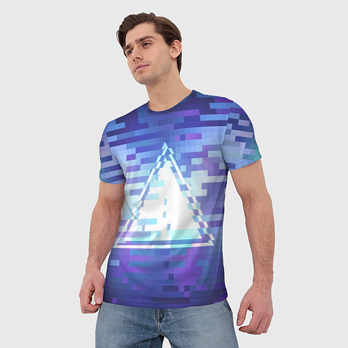 Мужская футболка Digital Glitch / 3D-принт – фото 3