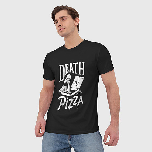 Мужская футболка Death By Pizza / 3D-принт – фото 3