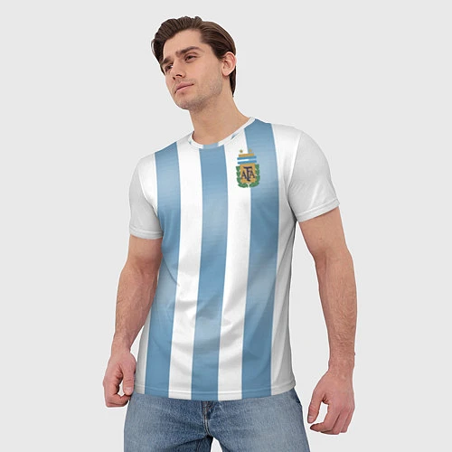 Мужская футболка Сборная Аргентины: ЧМ-2018 / 3D-принт – фото 3