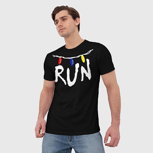 Мужская футболка Stranger Things RUN / 3D-принт – фото 3