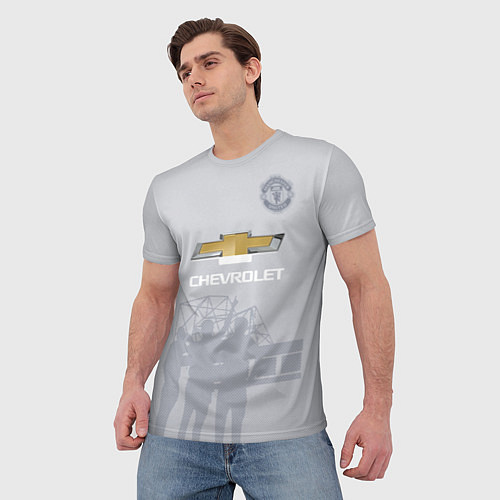 Мужская футболка Man UTD FC: Pogba Away 17/18 / 3D-принт – фото 3