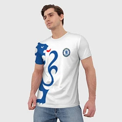 Футболка мужская FC Chelsea: White Lion, цвет: 3D-принт — фото 2