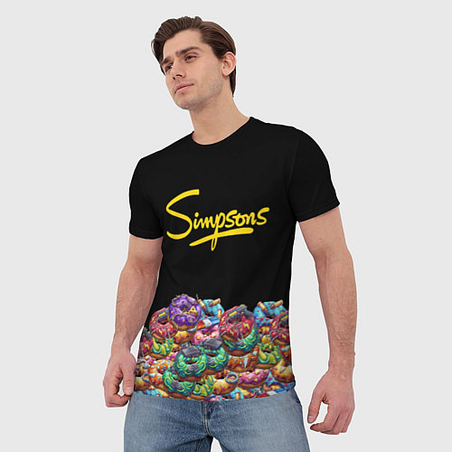 Мужская футболка Simpsons Donuts / 3D-принт – фото 3