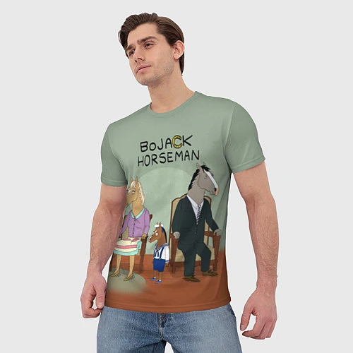 Мужская футболка BoJack Horseman / 3D-принт – фото 3