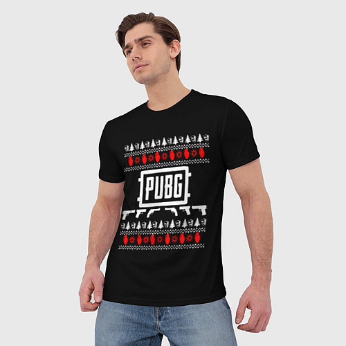 Мужская футболка PUBG: Winter Pattern / 3D-принт – фото 3