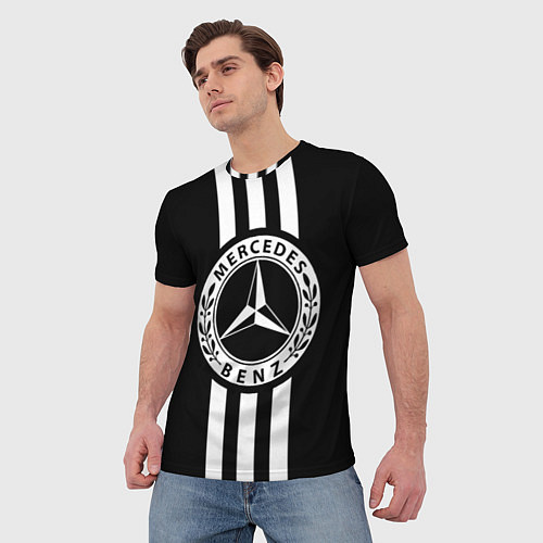 Мужская футболка Mercedes-Benz Black / 3D-принт – фото 3
