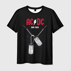 Футболка мужская AC/DC: Dog Tags, цвет: 3D-принт