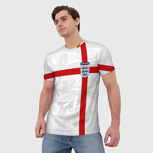 Мужская футболка Сборная Англии / 3D-принт – фото 3