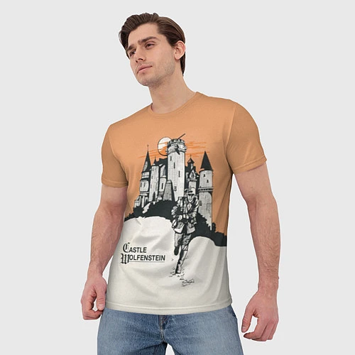 Мужская футболка Castle Wolfenstein / 3D-принт – фото 3