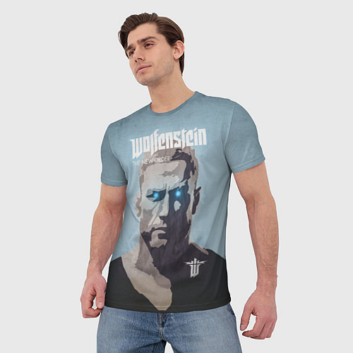 Мужская футболка Wolfenstein: William Blaskovitz / 3D-принт – фото 3