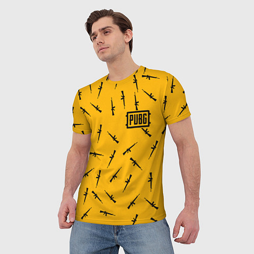 Мужская футболка PUBG: Yellow Weapon / 3D-принт – фото 3