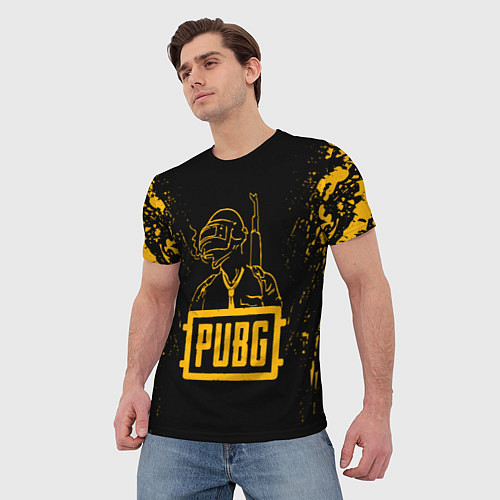 Мужская футболка PUBG: Black Soldier / 3D-принт – фото 3