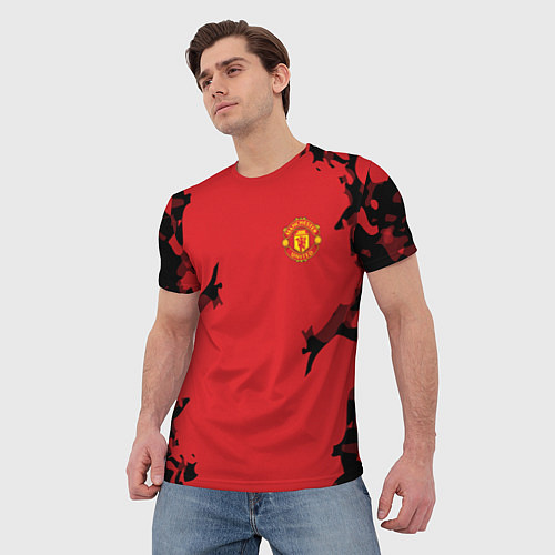 Мужская футболка FC Manchester United: Red Original / 3D-принт – фото 3