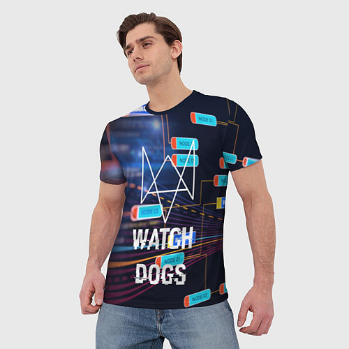 Мужская футболка Watch Dogs / 3D-принт – фото 3