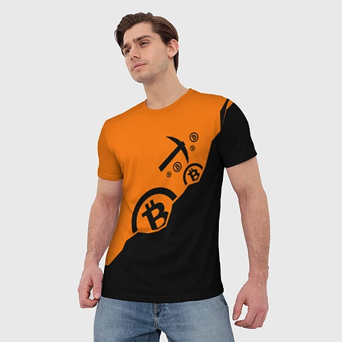 Мужская футболка Bitcoin Mining / 3D-принт – фото 3