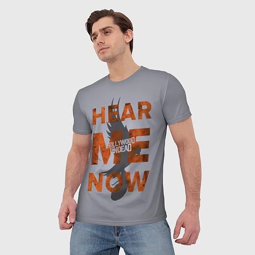 Мужская футболка Hollywood Undead: Hear me now / 3D-принт – фото 3