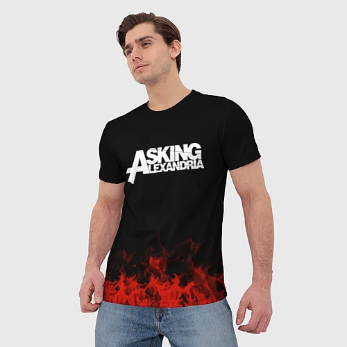 Мужская футболка Asking Alexandria: Flame / 3D-принт – фото 3