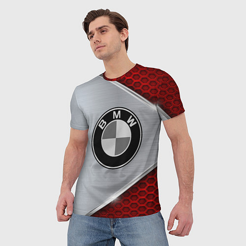 Мужская футболка BMW: Red Metallic / 3D-принт – фото 3