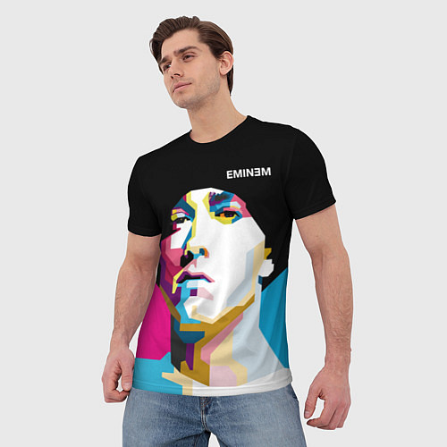 Мужская футболка Eminem Poly Art / 3D-принт – фото 3