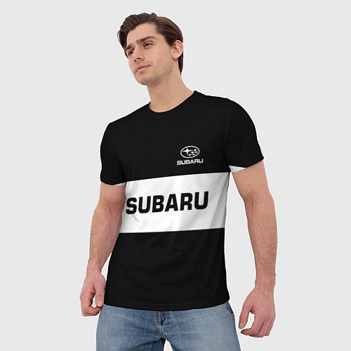 Мужская футболка Subaru: Black Sport / 3D-принт – фото 3