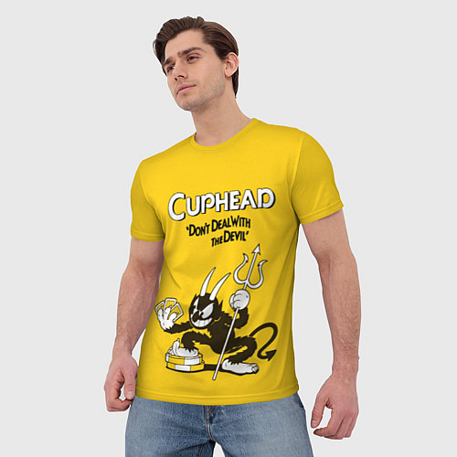 Мужская футболка Cuphead: Black Devil / 3D-принт – фото 3