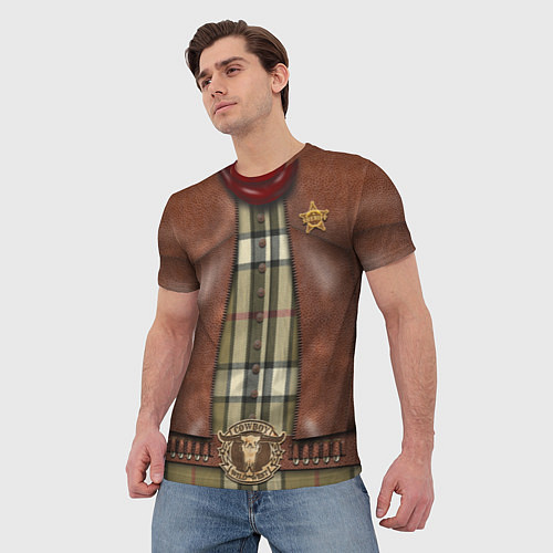Мужская футболка Ковбой дикого запада / 3D-принт – фото 3