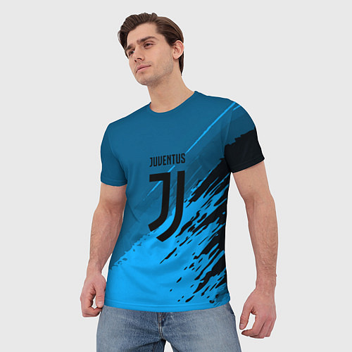 Мужская футболка FC Juventus: Abstract style / 3D-принт – фото 3