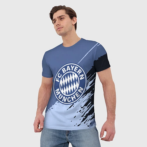 Мужская футболка FC Bayern Munchen: Abstract style / 3D-принт – фото 3