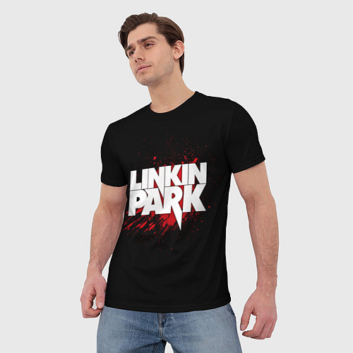 Мужская футболка Linkin Park: Drop of Blood / 3D-принт – фото 3