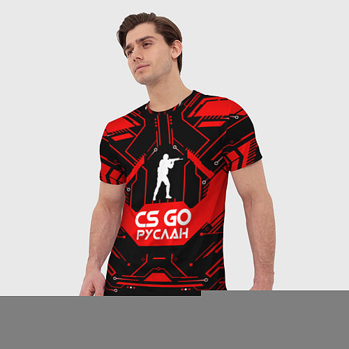 Мужская футболка CS:GO - Руслан / 3D-принт – фото 3