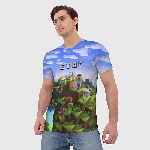 Мужская футболка Майнкрафт: Стас / 3D-принт – фото 3