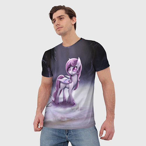 Мужская футболка Violet Pony / 3D-принт – фото 3
