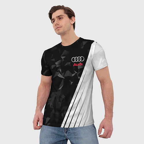 Мужская футболка Audi: Black Poly / 3D-принт – фото 3