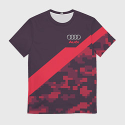 Футболка мужская Audi: Red Pixel, цвет: 3D-принт