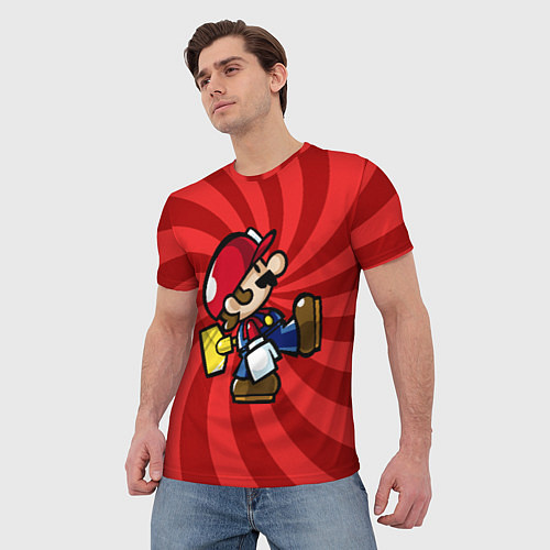Мужская футболка Super Mario: Red Illusion / 3D-принт – фото 3
