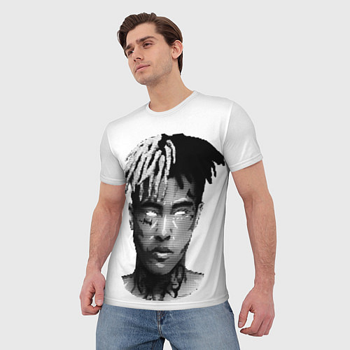 Мужская футболка XXXTentacion: Pixel Art / 3D-принт – фото 3