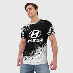 Футболка мужская Hyundai: Black Spray, цвет: 3D-принт — фото 2