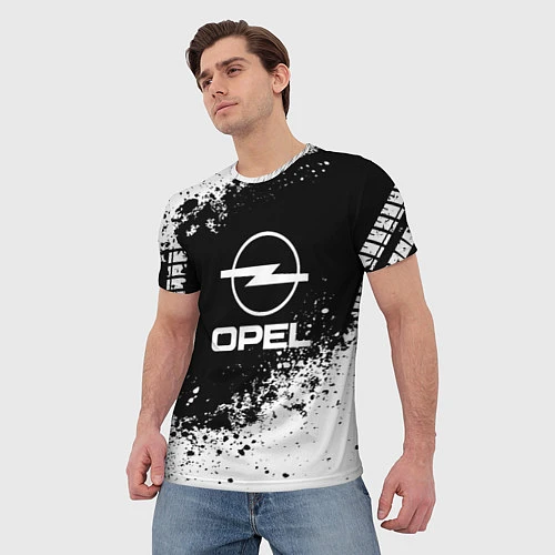 Мужская футболка Opel: Black Spray / 3D-принт – фото 3