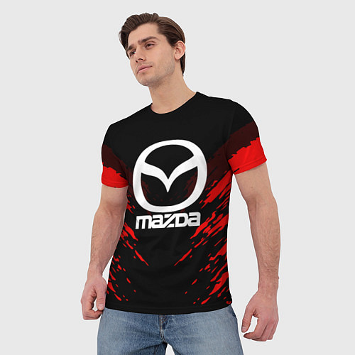 Мужская футболка Mazda: Red Anger / 3D-принт – фото 3