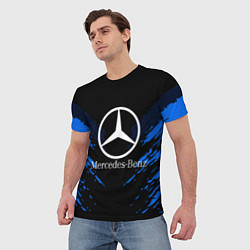 Футболка мужская Mercedes-Benz: Blue Anger, цвет: 3D-принт — фото 2