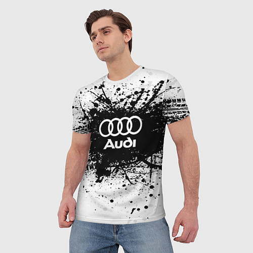 Мужская футболка Audi: Black Spray / 3D-принт – фото 3