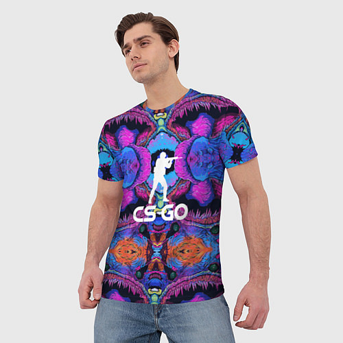 Мужская футболка CS:GO Violet Hyper Beast / 3D-принт – фото 3