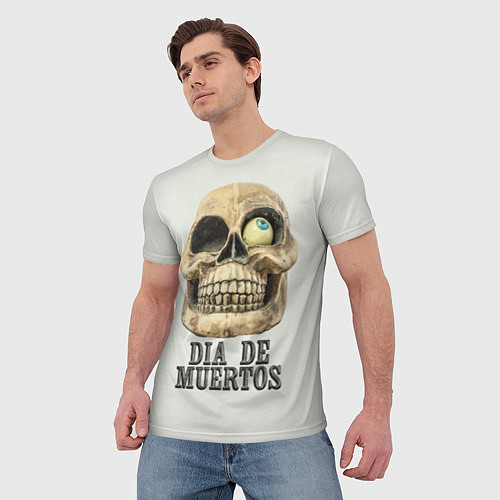 Мужская футболка Dia de muertos / 3D-принт – фото 3